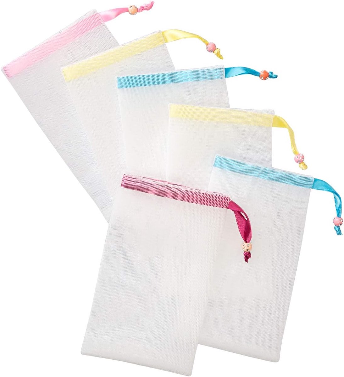 6 pcs Nylon Soap Nets - Soap Bags - Foam Net - Mesh Soap Bag