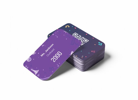 QR Music Cards - Nineties en Zeroes editie - 150 kaartjes