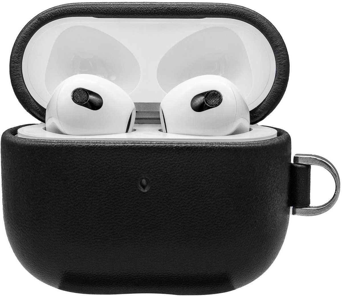 Trusmi CF05-06 Leren AirPods 3 Case Cover Zwart – Premium Bescherming voor AirPods 3, Perfecte Pasvorm