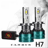 H7 LED lampen 30.000 Lumen 6000k Helder Wit (set van 2 stuks) CANBUS EMC adapter, Extra Fel, CSP LED CHIP 300 Watt Auto – Vrachtwagen - Scooter - Motor - Dimlicht - Grootlicht – Mistlicht -Koplampen - Autolamp - Autolampen 12V - 24V
