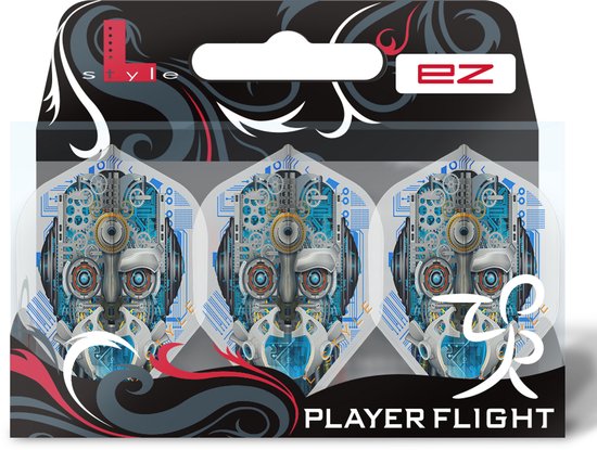 L-Style Champagne Flight EZ L1 Standard Berry van Peer V3 Clear White - Dart Flights van L-Style — afbeelding 3