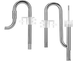Wateroppervlak Skimmer - Aquarium Filter Tube - RVS Aanvoertubes - Voor Aquarium Planten Tanks (16mm)
