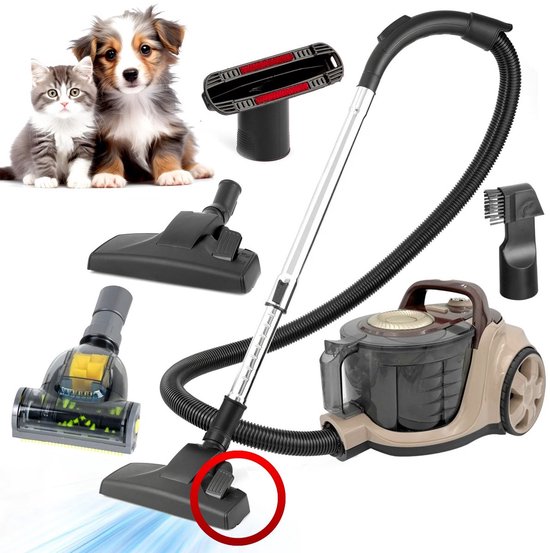 AG Stofzuiger Zonder Zak - Stofzuigers - Vacuum Cleaner Zakloos - Geschikt Voor Dierenharen - Sterke Zuigkracht - HEPA Filter - Compact, Licht & Krachtig - Gemakkelijk Schoon Te Maken - Champagne Edition