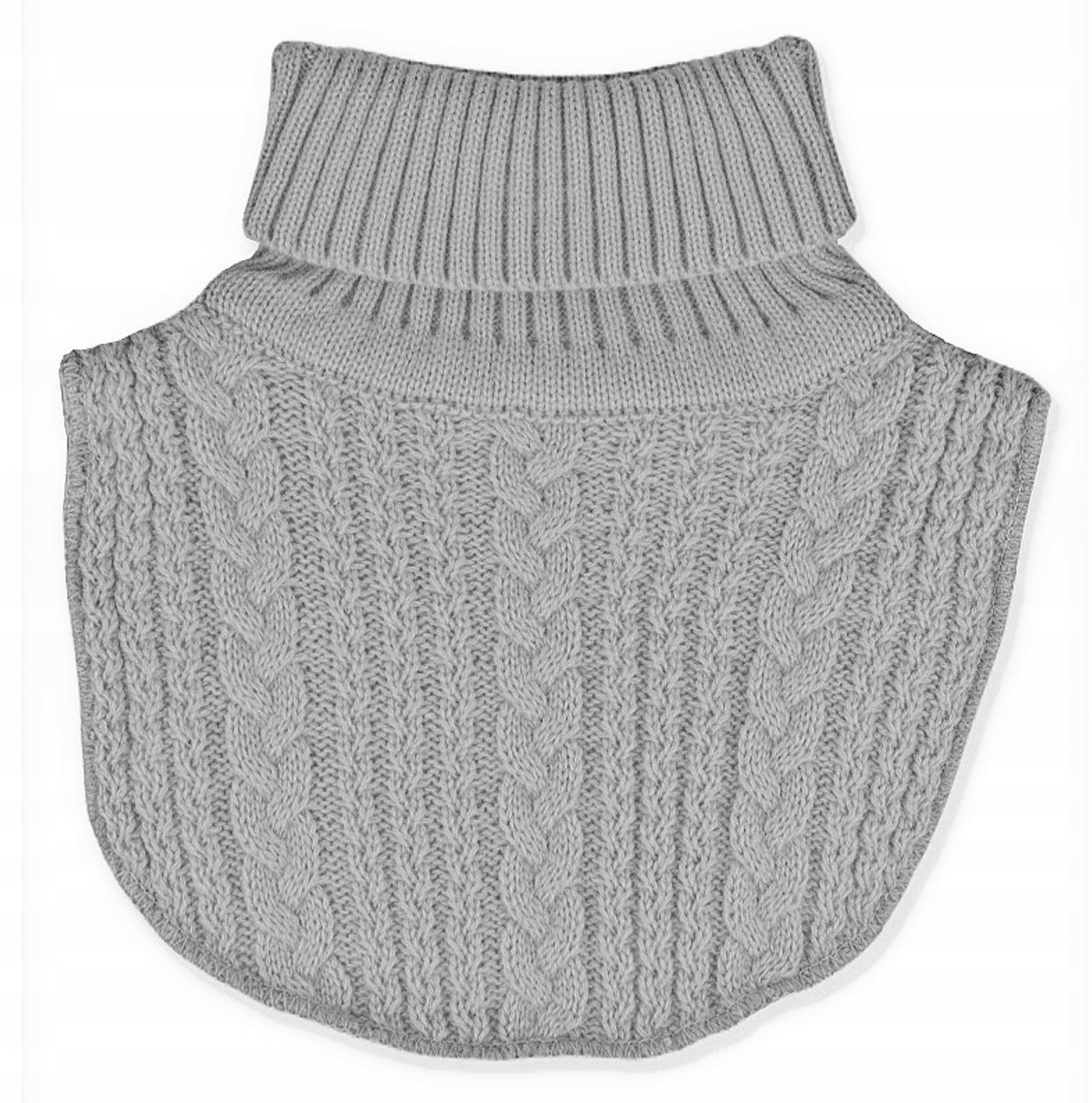 Grijze warme kindersjaal Col-sweater met acryl gevoerd fleece 2-5 jaar