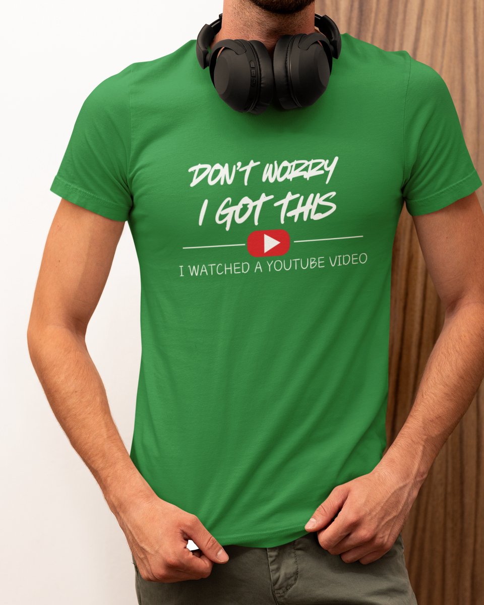 Youtube - T-shirt Groen - Grappig T-shirt - Maat S - Cadeau Mannen - Limited Edition