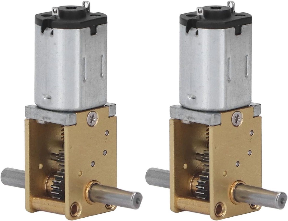 1218-N20 DC Gear Motor - 2Pcs Copper Low Noise - Double Shaft Speed Reduction Motor - DC6V 190RPM