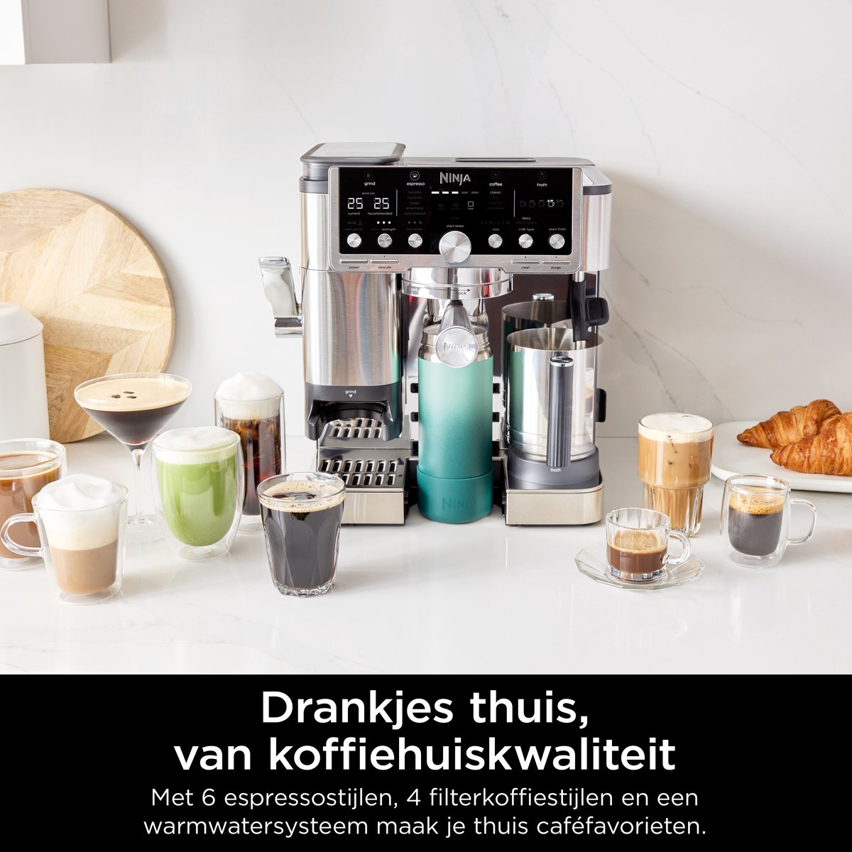 Ninja Luxe Café PRO Espresso- en Filterkoffiemachine met Melkpschuimer - ES701EU — afbeelding 6