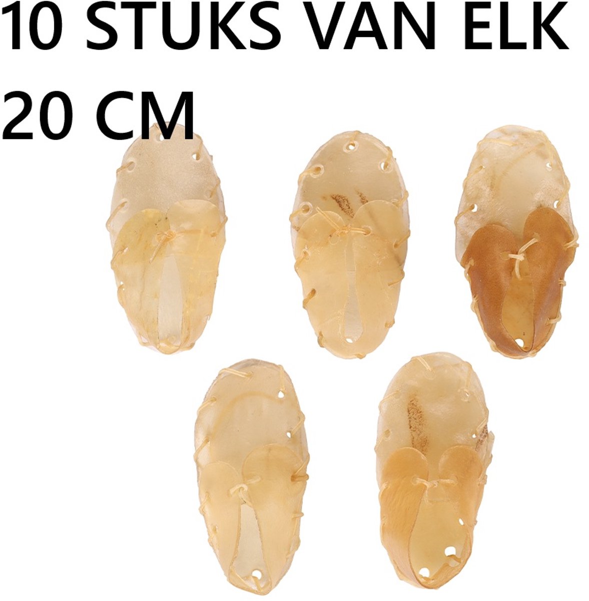 COCAPET - HONDENSNACK - 10 STUKS - RAWHIDE SCHOENEN - 20 CM VOOR HONDEN - TANDVERZORGEND EN PUUR GLUTENVRIJ * GEEN TEOGEVOEGDE SUIKER