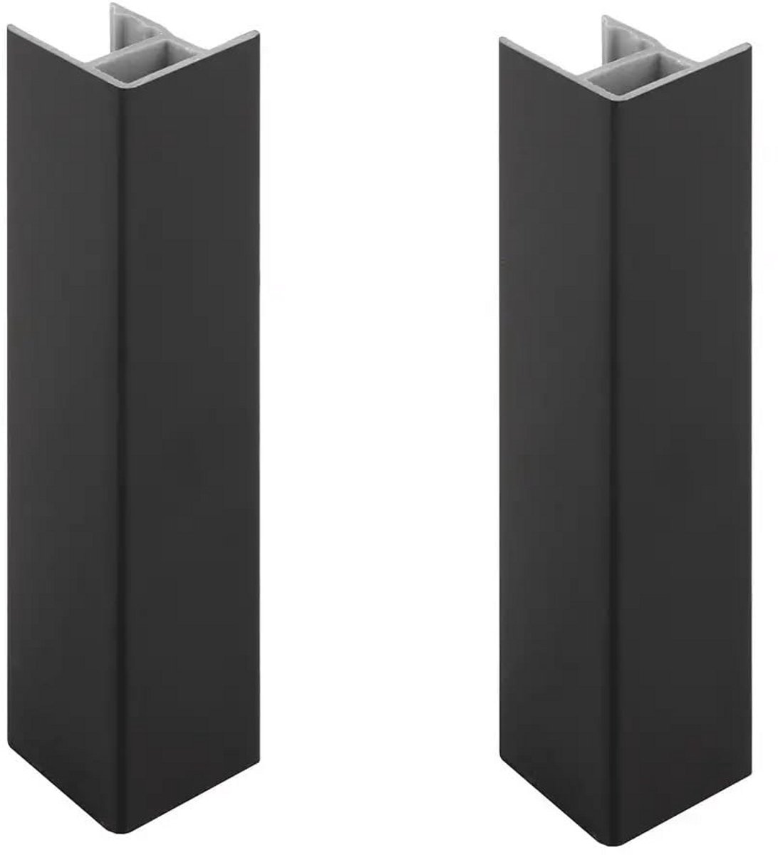 Connector voor plint in mat zwart - 150 mm - Perfect voor keukens en meubels