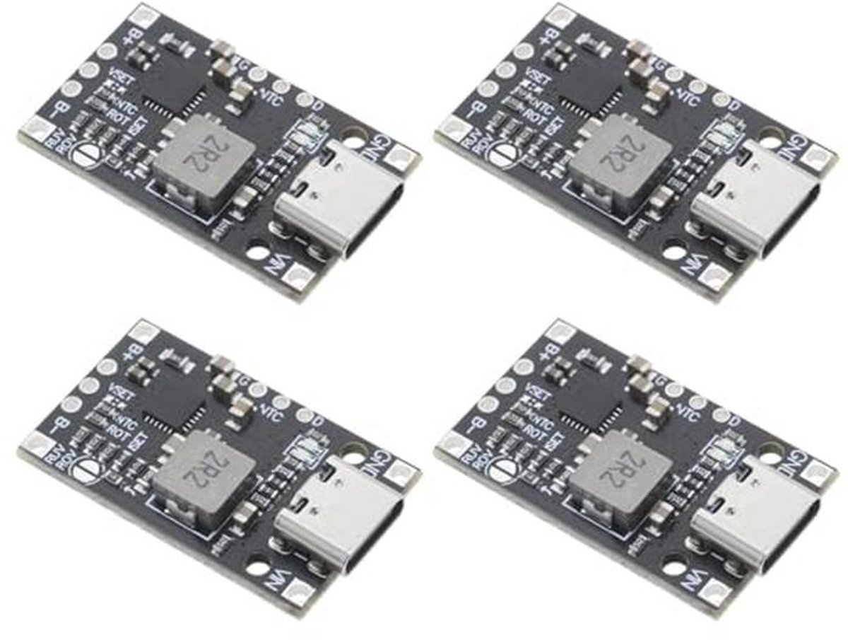 2S 3S BMS-oplader - 4 stuks, 30,8 x 18,3 x 5 mm, lithium batterij boost laadmodule