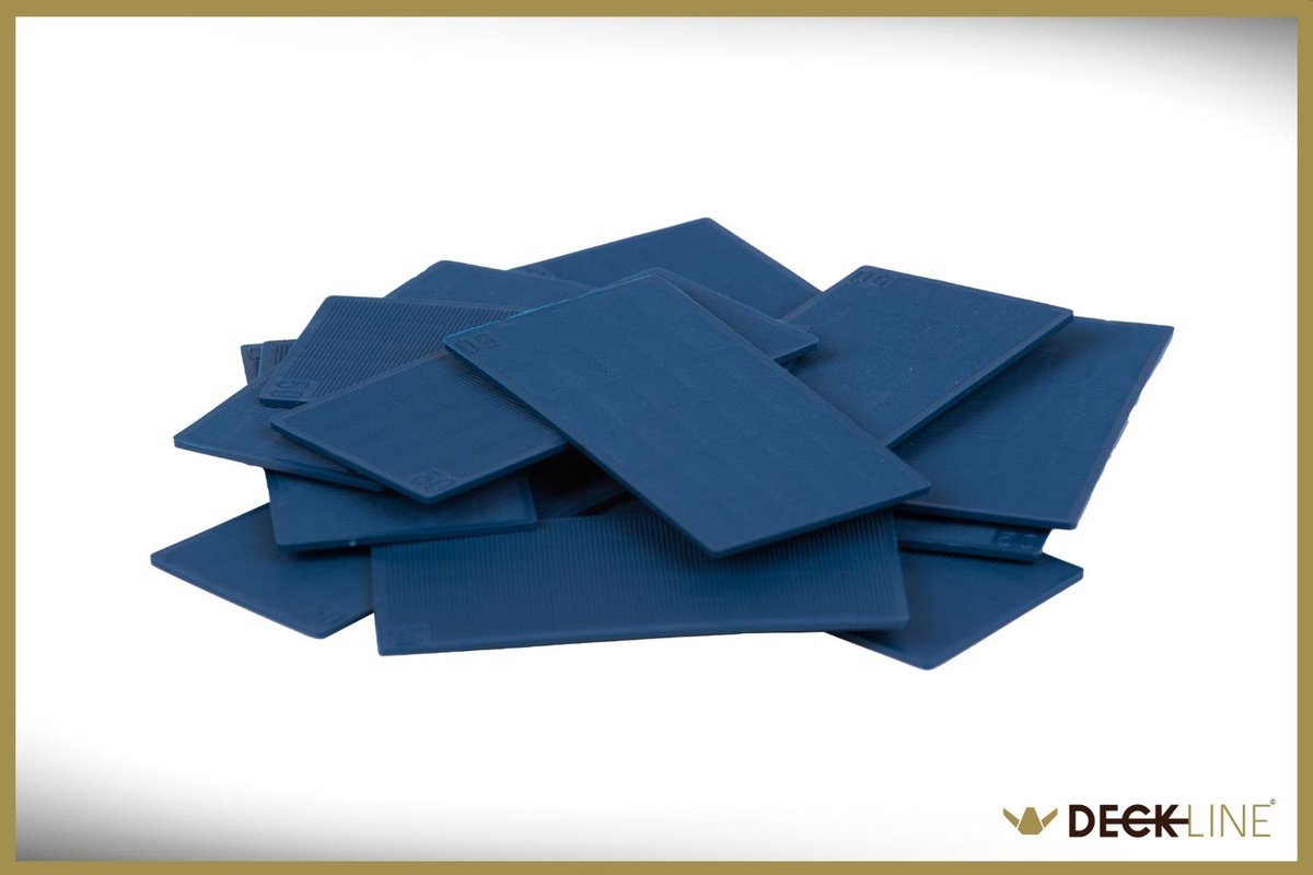 DECKLINE S5002 - Montage Wiggen - Blauw - 50x100x2 mm - 100 Stuks - Duurzaam
