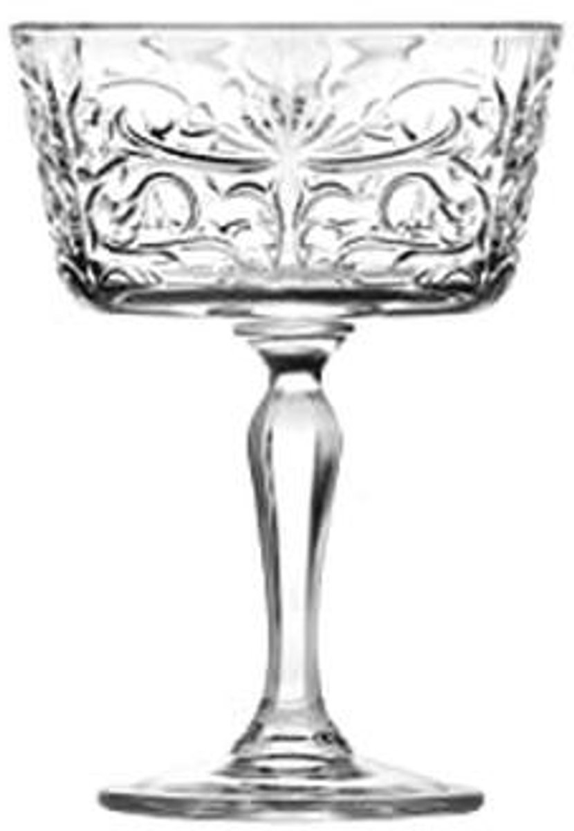 Elegante Champagneglazen Set van 6 - Tattoo Design, 27 cl / 270 ml