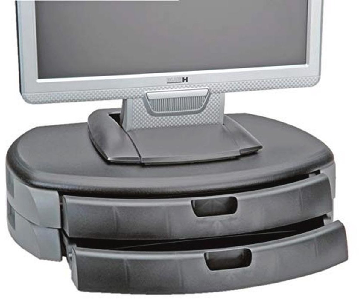 Monitor- en printerstatief met lades - trendy design en praktische opbergmogelijkheden