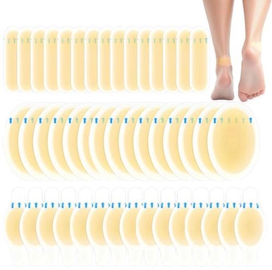 Foto: Blarenpleisters set 45 stuks hydrogel pleisters voor hiel en tenen