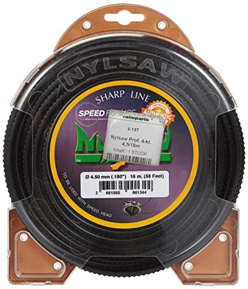 Getande nylon draad voor bosmaaier - 4,5 mm x 16 m, duurzaam en efficiënt