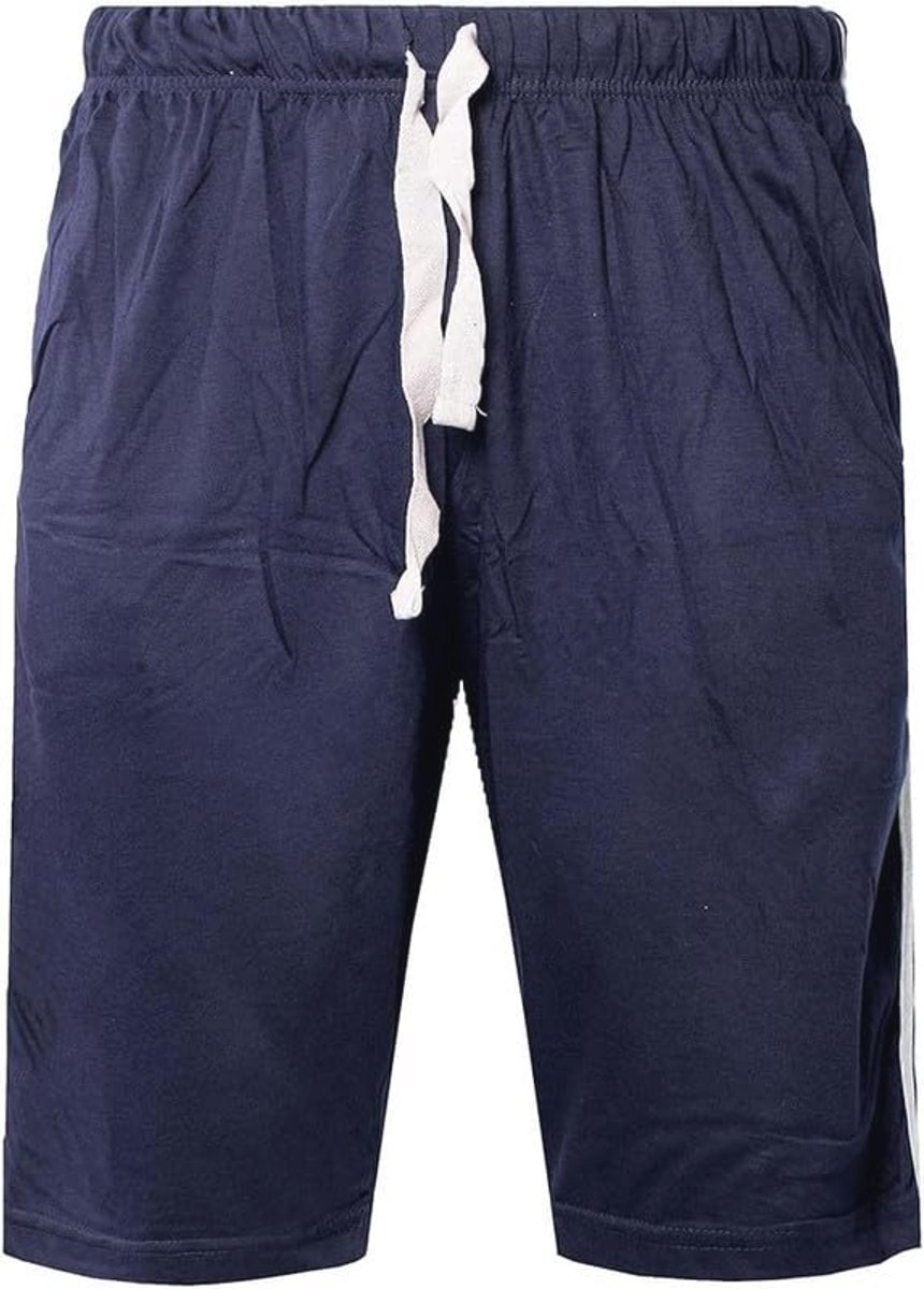 Heren Lounge Shorts Katoen Pyjama Bottom met Elastische Taille