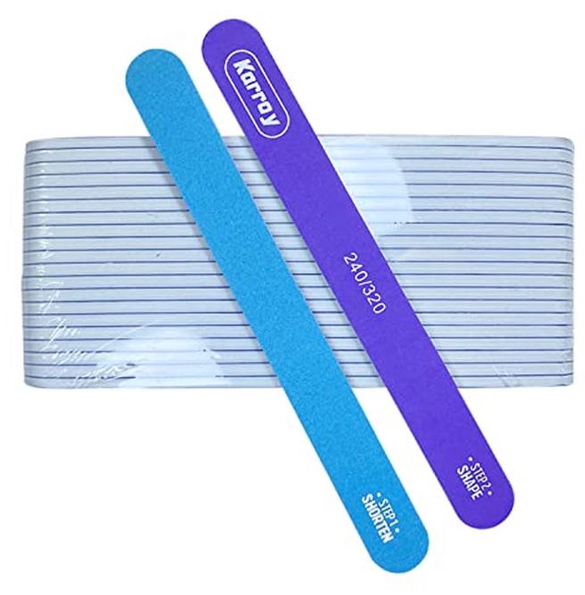Dubbelzijdige nagelvijl en buffer set voor natuurlijke nagels - 20 stuks, 240/320 grit