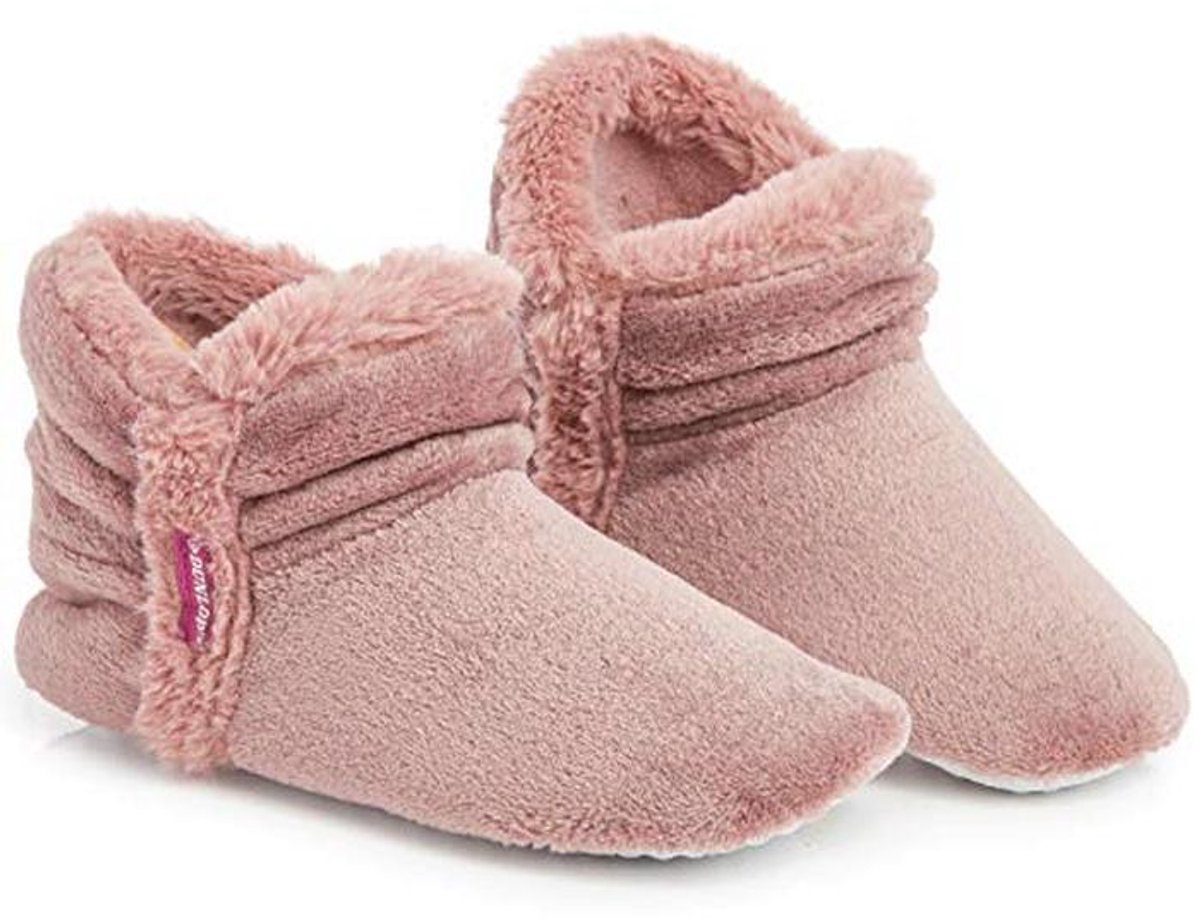 Comfortabele Dames Bootie Slippers met Memory Foam en Schapenvacht - Warme Winter Pantoffels voor Binnen en Buiten