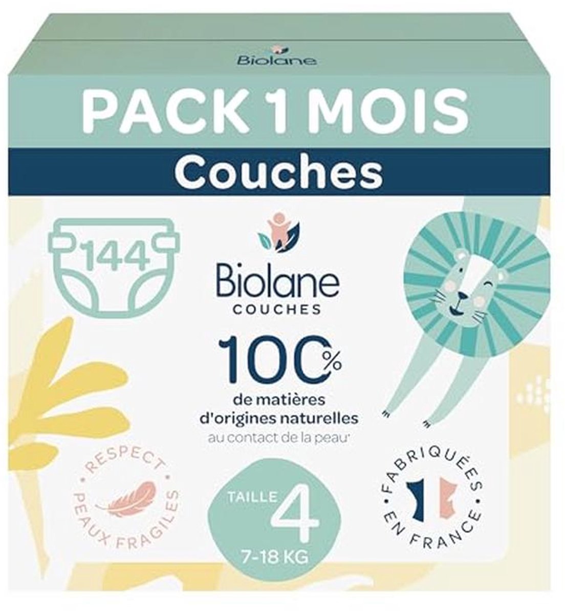 Luiers Maat 4 - 12 Uur Bescherming voor Gevoelige Huid - Ultra-absorberend en Lekvrij - 1 Maand Voorraad - Geschikt voor Baby's van 7-18 kg
