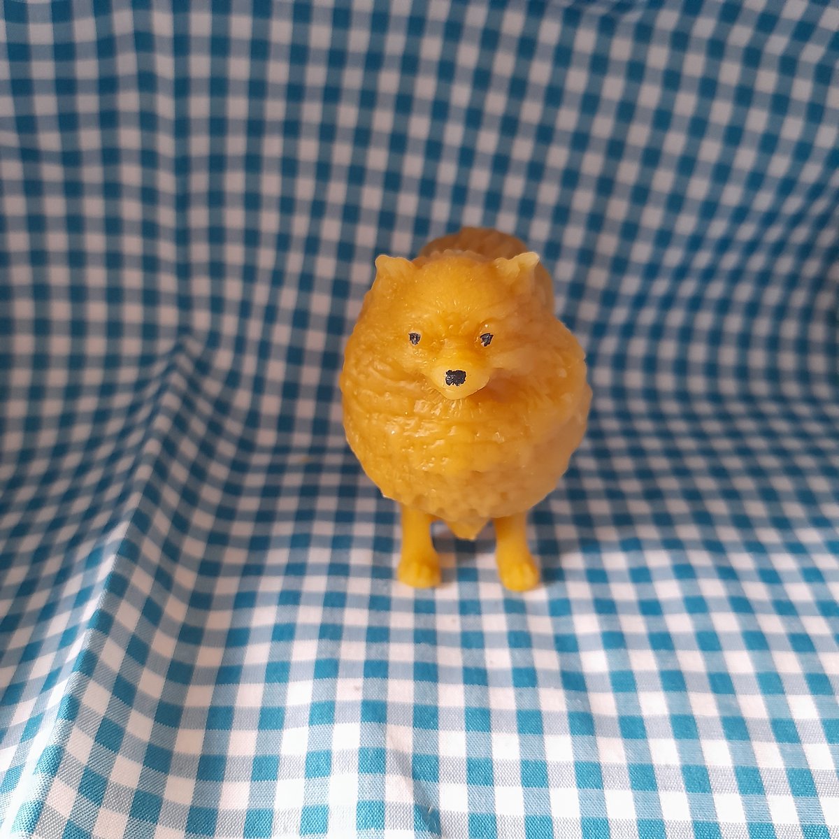 Bijenwas kaars, hondje, keeshondje, Pomeranian, Pom