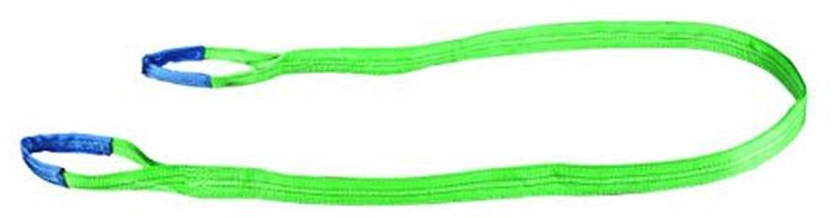 Ronde Hefband 2000 kg - 2 meter - Groene Hijsband voor Veilig Tillen