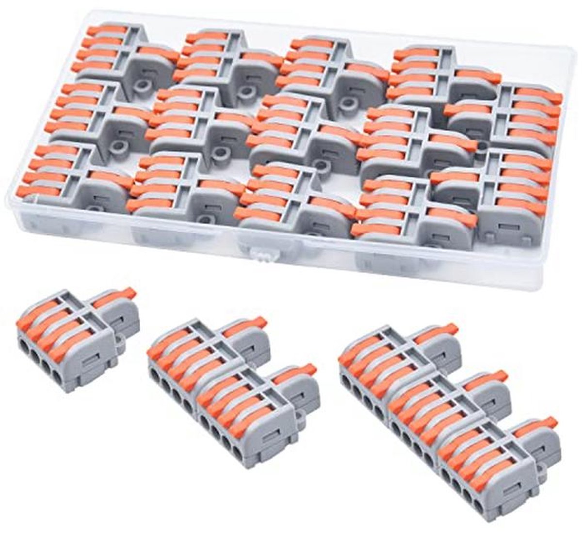 Compacte 14-delige Stekkerverbinding Terminals - 1 In 4 Uit, Draadconnectoren voor Eenvoudige Bedrading