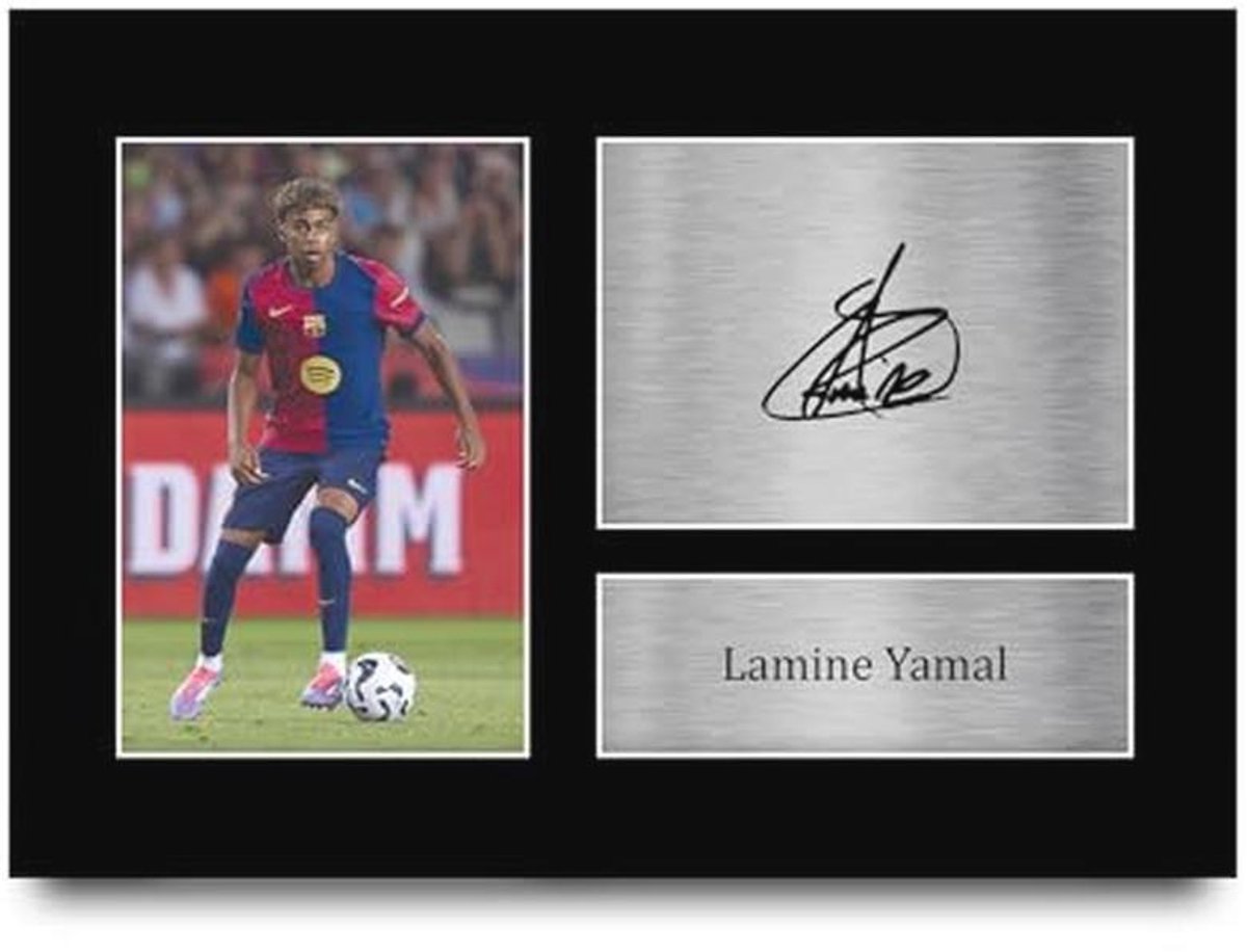 Gesigneerde Foto van Yamal voor Voetbalfans - A4