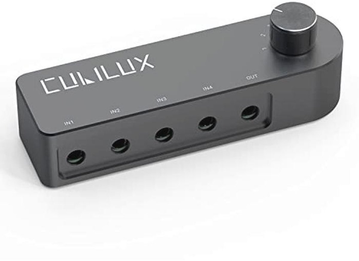 Bidirectionele 3,5 mm Audio Schakelaar - Stereo Aux Selector Box voor Luidsprekers en Hoofdtelefoons