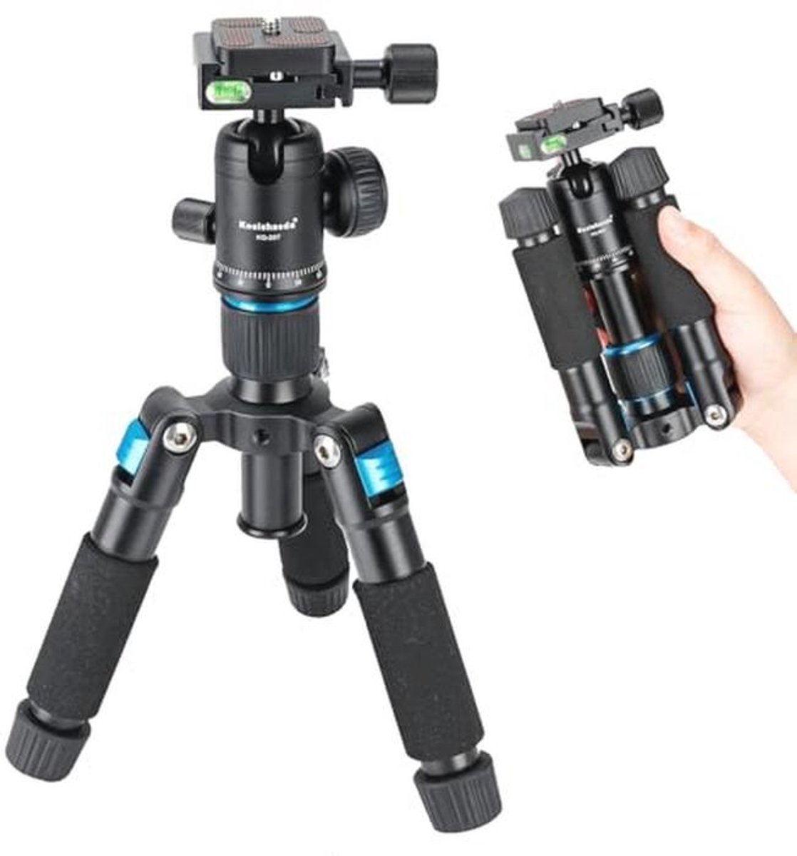 Draagbare Mini Tripod van Aluminium voor DSLR Camera's - 51cm Hoogte met 360 Graden Balhoof