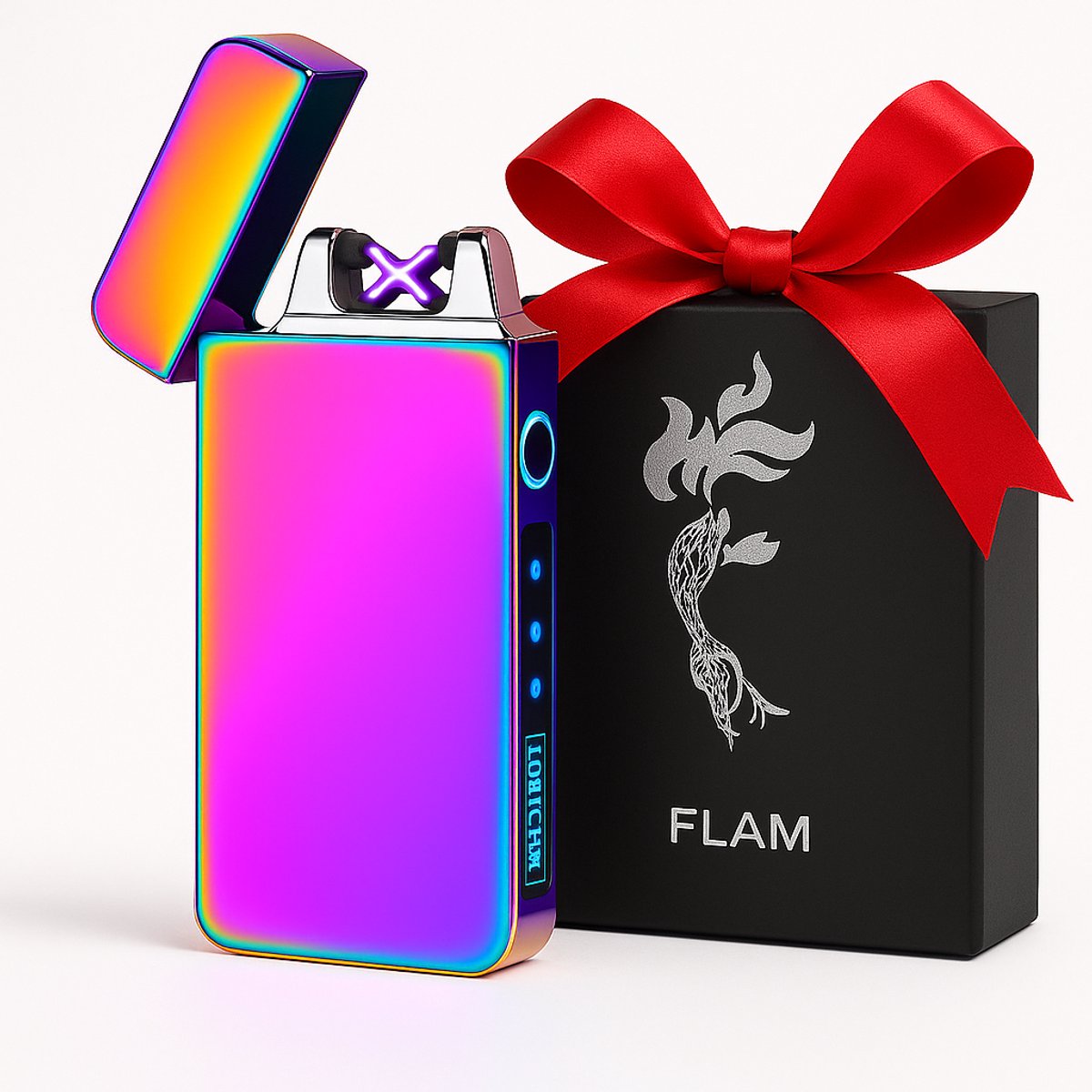 Plasma Aansteker - de Ideale Vuurwerk Aansteker - Stormaansteker - Elektrische Oplaadbare Aansteker - Windproof - Flam - Lighter - Regenboog