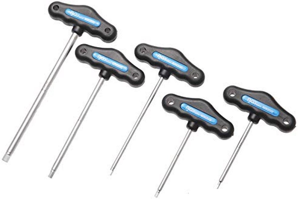 T-greep sleutelset 5-dlg. binnenzeskant 3-8 mm voor professioneel gebruik