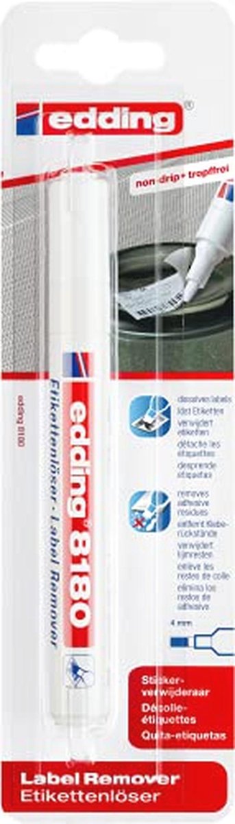 Stickerverwijderaar met Beitelpunt 4 mm - Labels Verwijderen en Lijmresten Lossen - Reukloos en Kleurloos