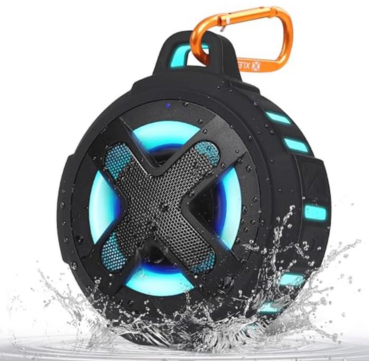 Waterdichte Bluetooth-luidspreker met 24 uur speeltijd, Kristal Geluid & LED-Lichten