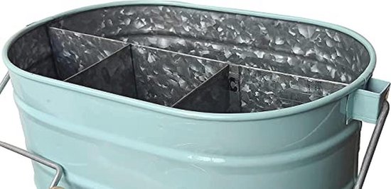 Verstevigd Metaal Caddy met 4 Compartimenten - Rustieke Boerderij Keuken, Binnen-Buiten Picknick Bestek, Multifunctionele Opslag Tray — afbeelding 2