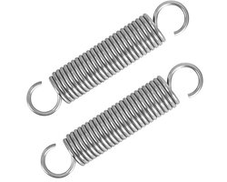 Trekveren met haak - Roestvrij staal - 100 mm - 12 kg trekkracht - 2 stuks