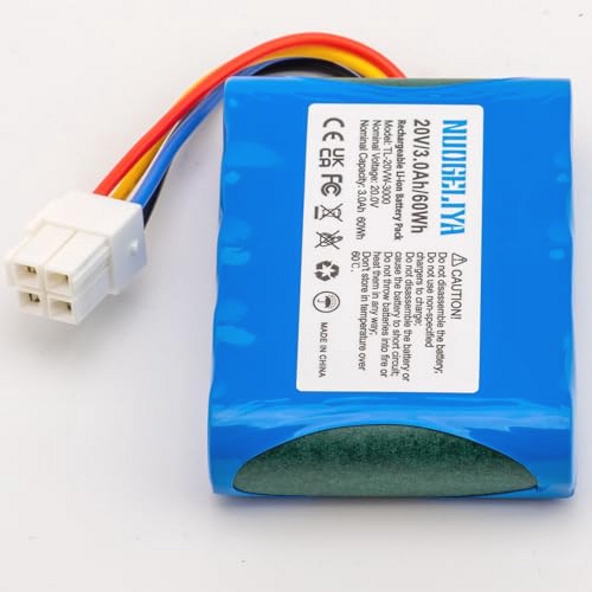 20V 3000mAh Li-Ion Reservebatterij Robotmaaier - afbeelding 2