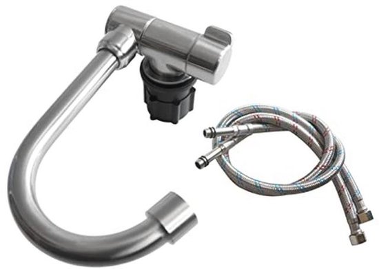 Ahvqevn Opvouwbare keukenkraan wastafel met 360 graden rotatie waterkraan eengreepsmengkraan warm en koud water koper voor boot camper