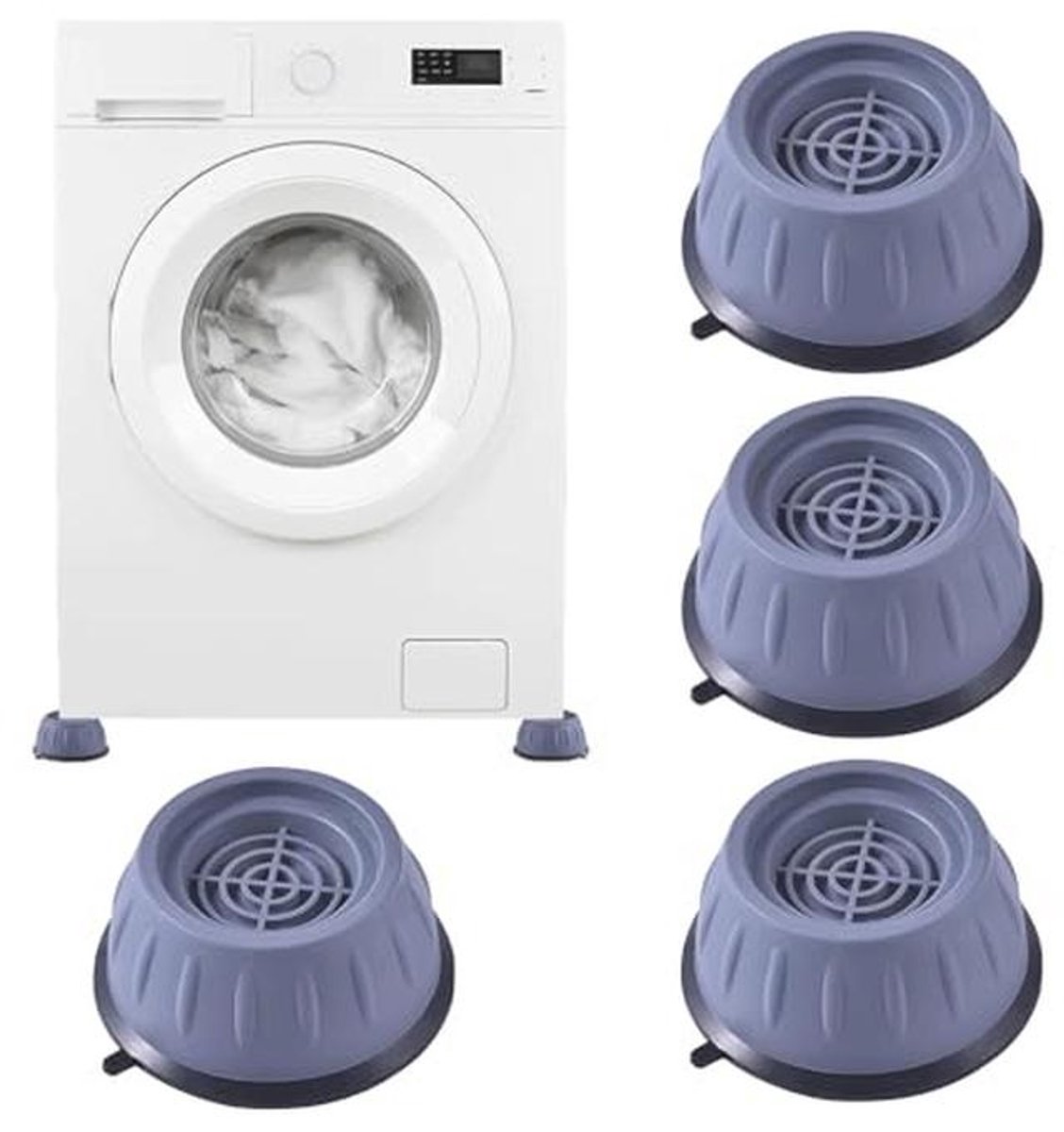 Anti-vibratievoeten voor Wasmachines en Meubels - 4 Stuks