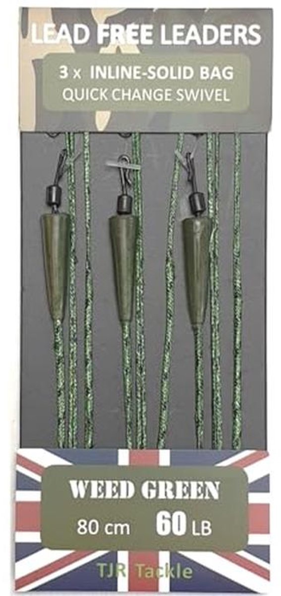 Inline Solid Bag Leidingen voor Karpervissen - 60 lbs Test - 3 Stuks