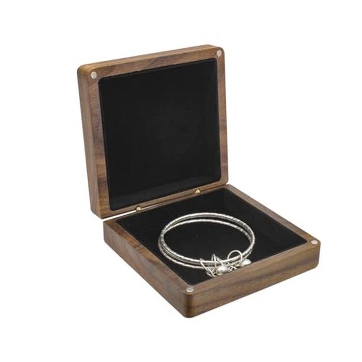 Walnoothouten Armband Geschenkdoos - Vintage Display Vitrine voor Armbanden en Halskettingen