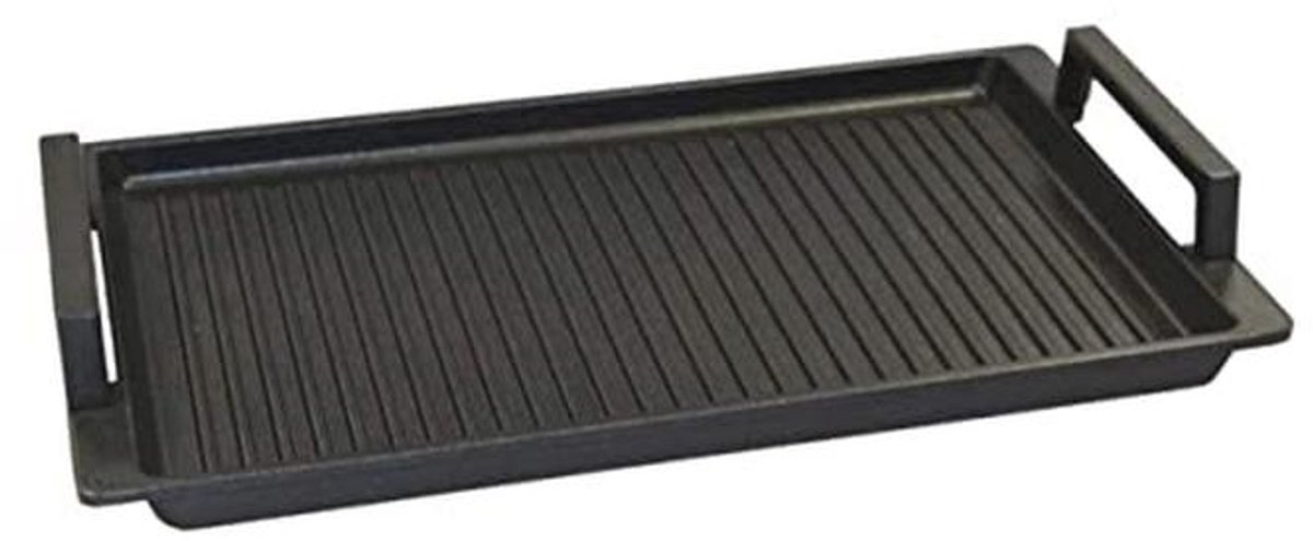 Grillplaat aluminium gegoten met handgrepen 41 x 24 cm