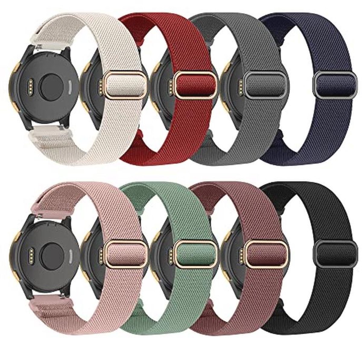 Nylon Horlogebandje voor Smartwatch - 20mm, 8 Kleuren, Snelkoppeling