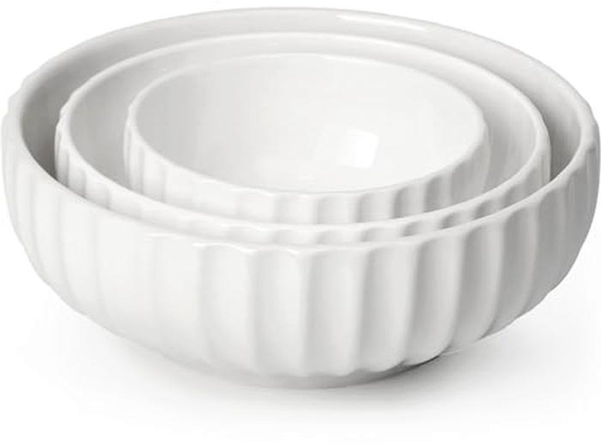 Set van 3 Keramische Slakommen - Voor Fruit, Pasta en Salades