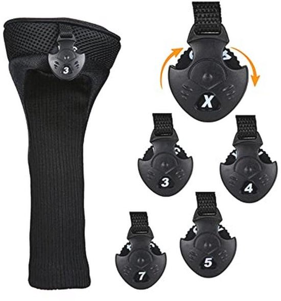 3 Stuks Golf Driver Hoofd Club Covers Beschermende Mouwen voor Golfclubs — afbeelding 3