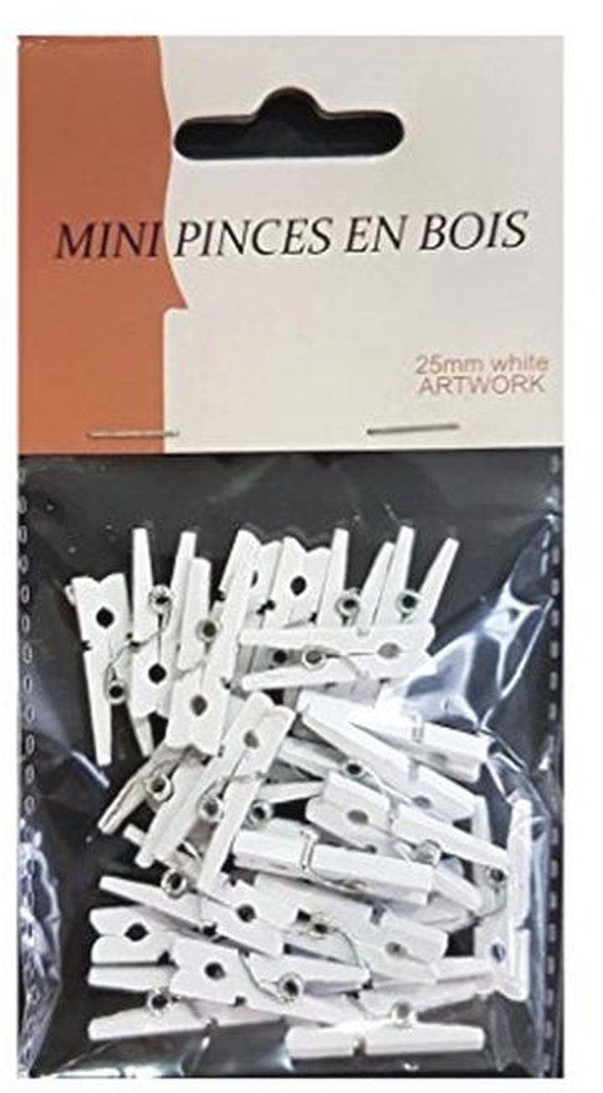 Mini Wasknijpers 25 Stuks - Decoratieve Klemmen voor Kaarten en Embossing