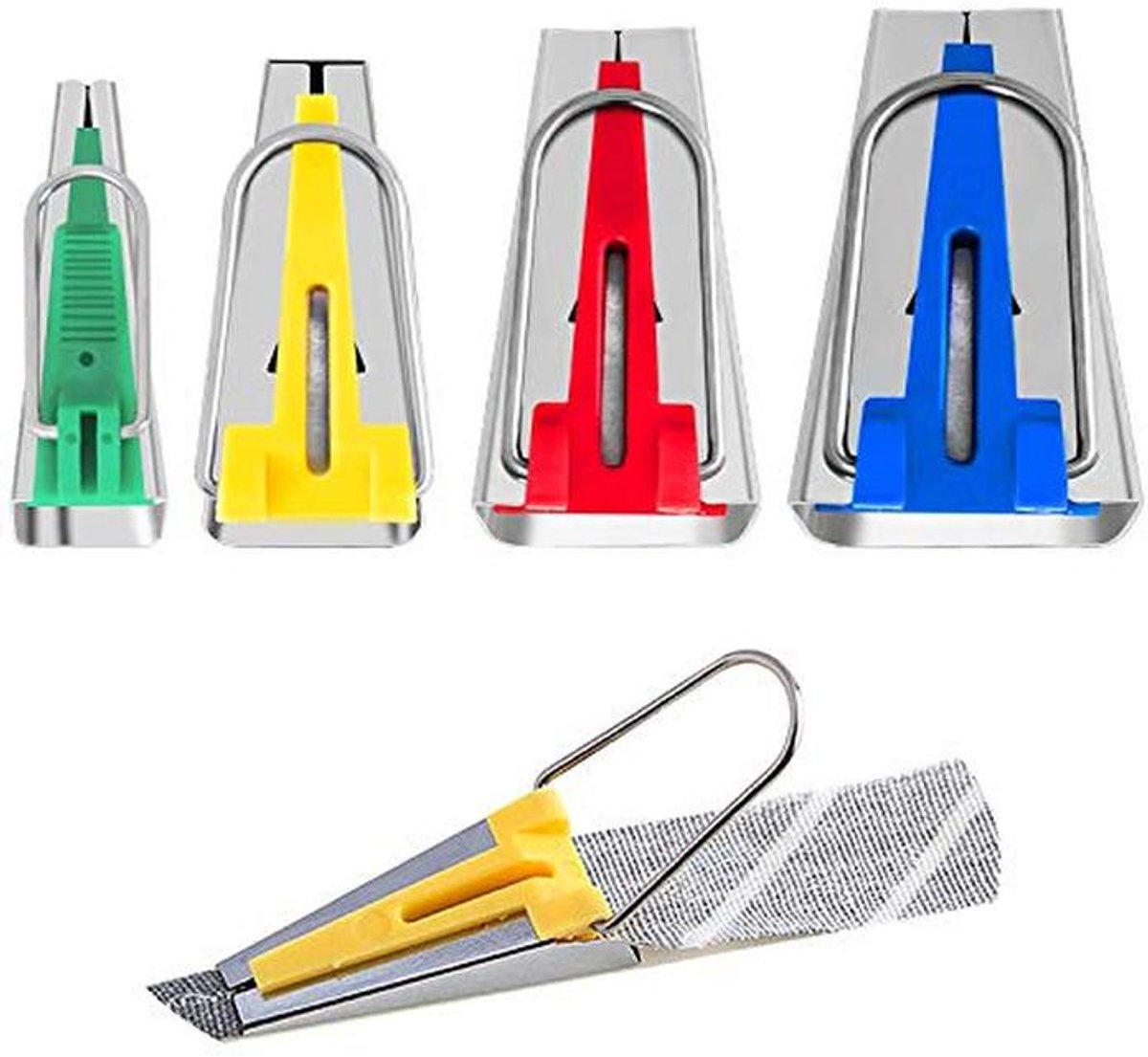 Naaibies en Stofstroken Set van 4 voor Diverse Maten - 6 mm, 12 mm, 18 mm, 25 mm
