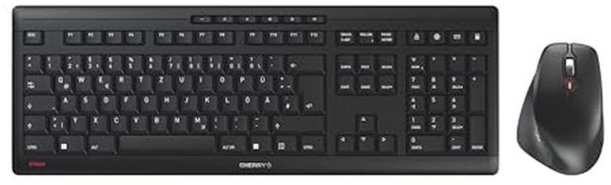 Draadloos Toetsenbord en Muis Set met Ergonomische Muis en Fluisterstille Knoppen, QWERTZ Indeling, 2.4 GHz