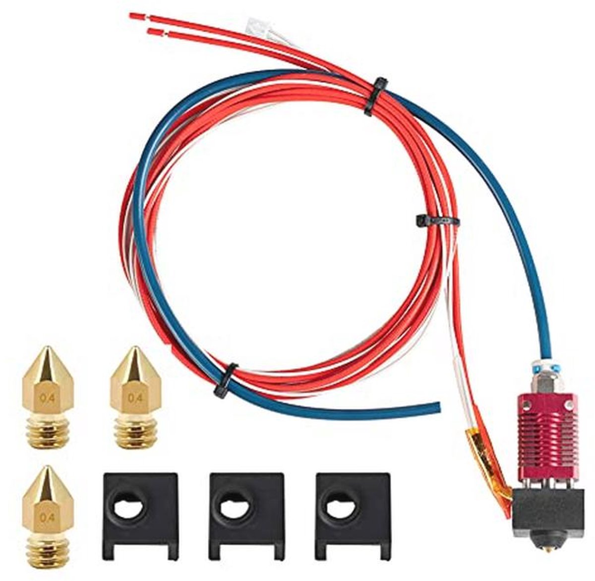 Upgrade Hot End voor 3D-printers met PTFE slang en siliconen beschermhoes