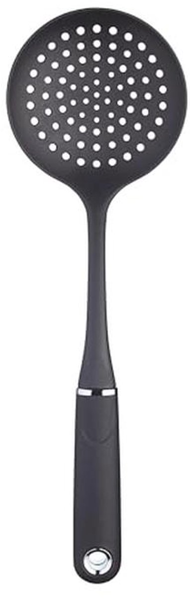 Zwarte Nylon Schuimspaan met Zachte Handgreep - 34 cm