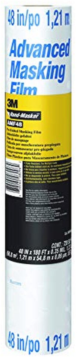 Transparante Afdekfolie voor Handmasker, Voorgevouwen, 1,21 m x 54,8 m - Bescherming tegen Verfspatten